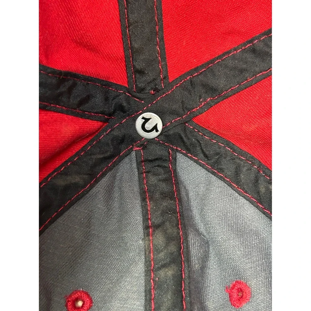 True Religion Baseball‎ Cap Red Horseshoe Logo Adjustable Strap Men